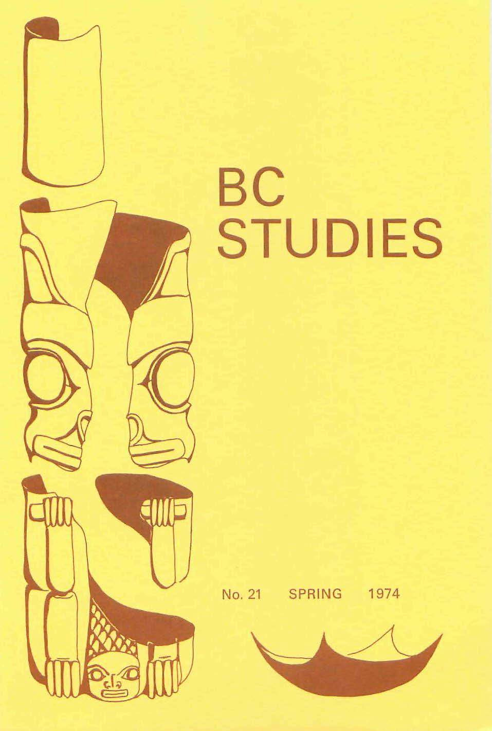 Product Image of: BC Studies no. 21 Spring 1974