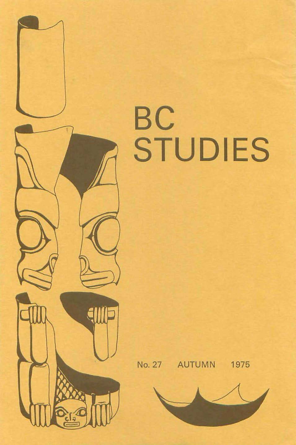 Product Image of: BC Studies no. 27 Autumn 1975