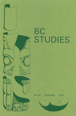 Product Image of: BC Studies no. 30 Summer 1976