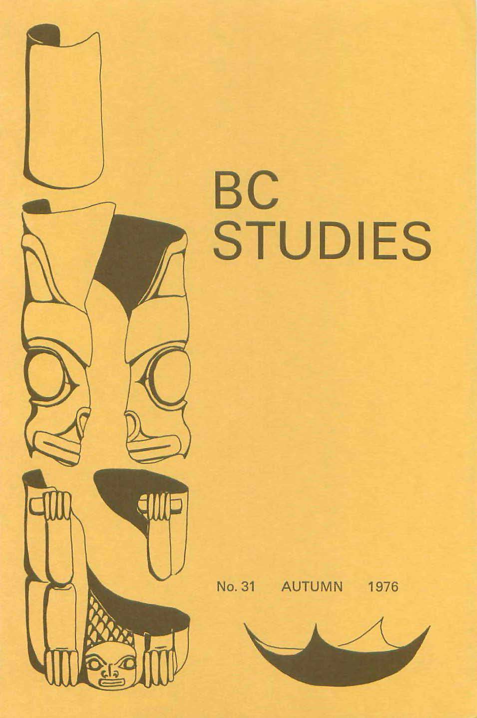 Product Image of: BC Studies no. 31 Autumn 1976