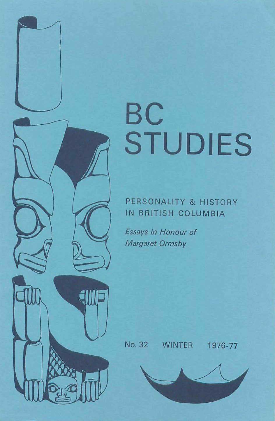 Product Image of: BC Studies no. 32 Winter 1976-1977