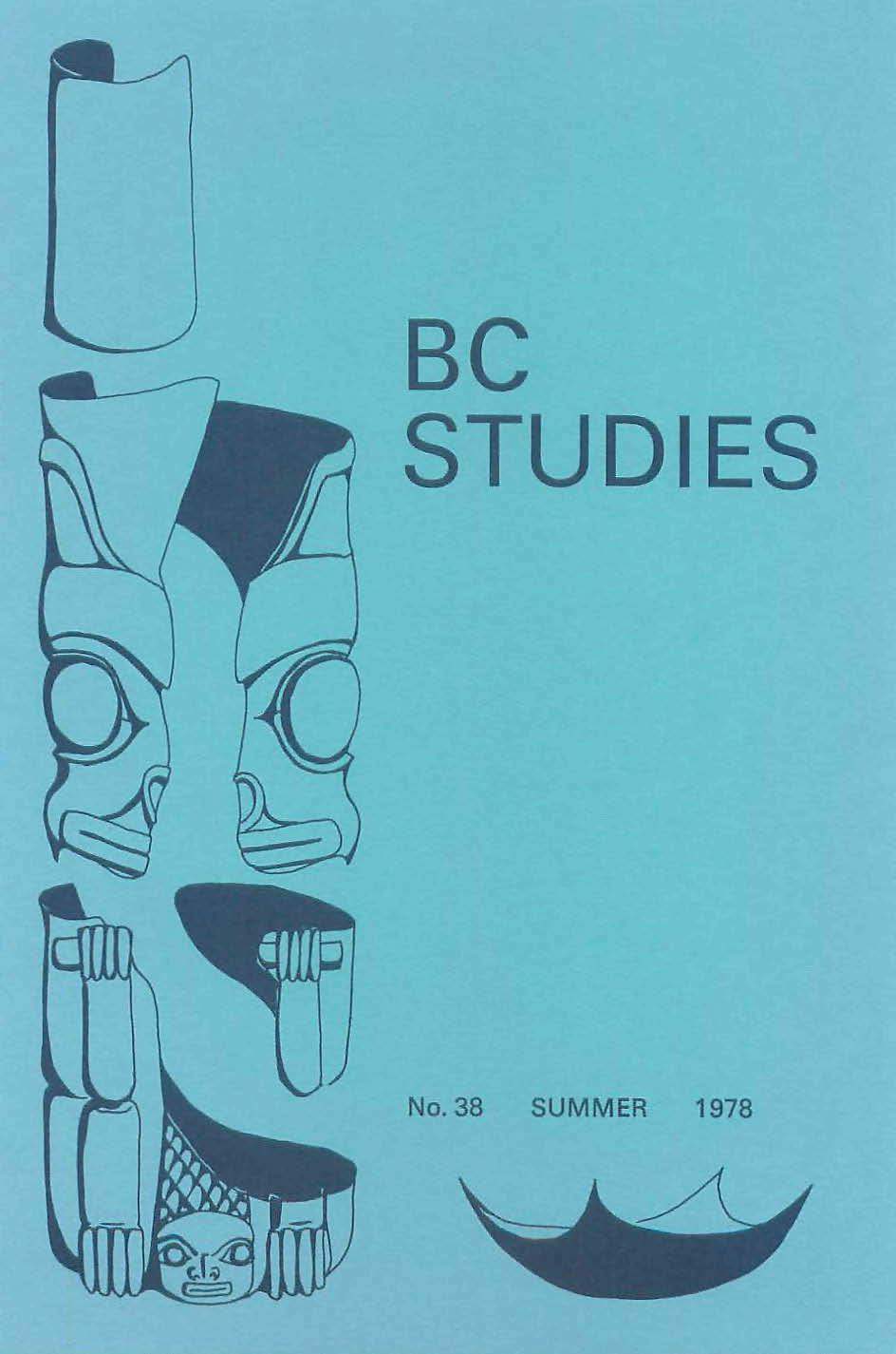 Product Image of: BC Studies no. 38 Summer 1978