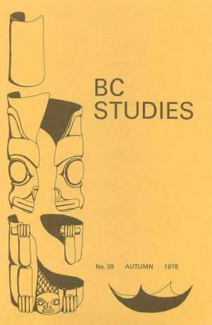 Product Image of: BC Studies no. 39 Autumn 1978
