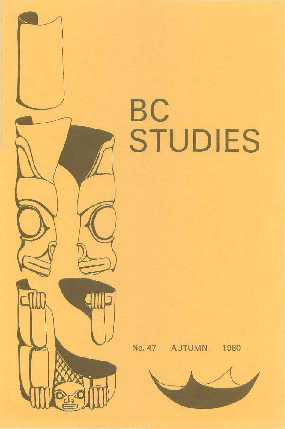 Product Image of: BC Studies no. 47 Autumn 1980