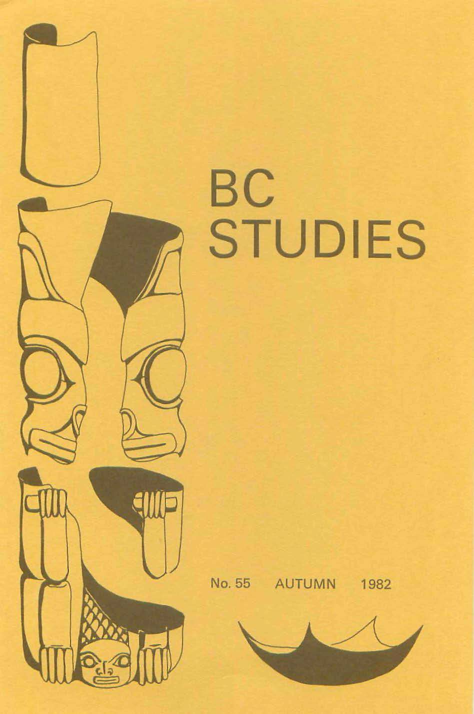 Product Image of: BC Studies no. 55 Autumn 1982