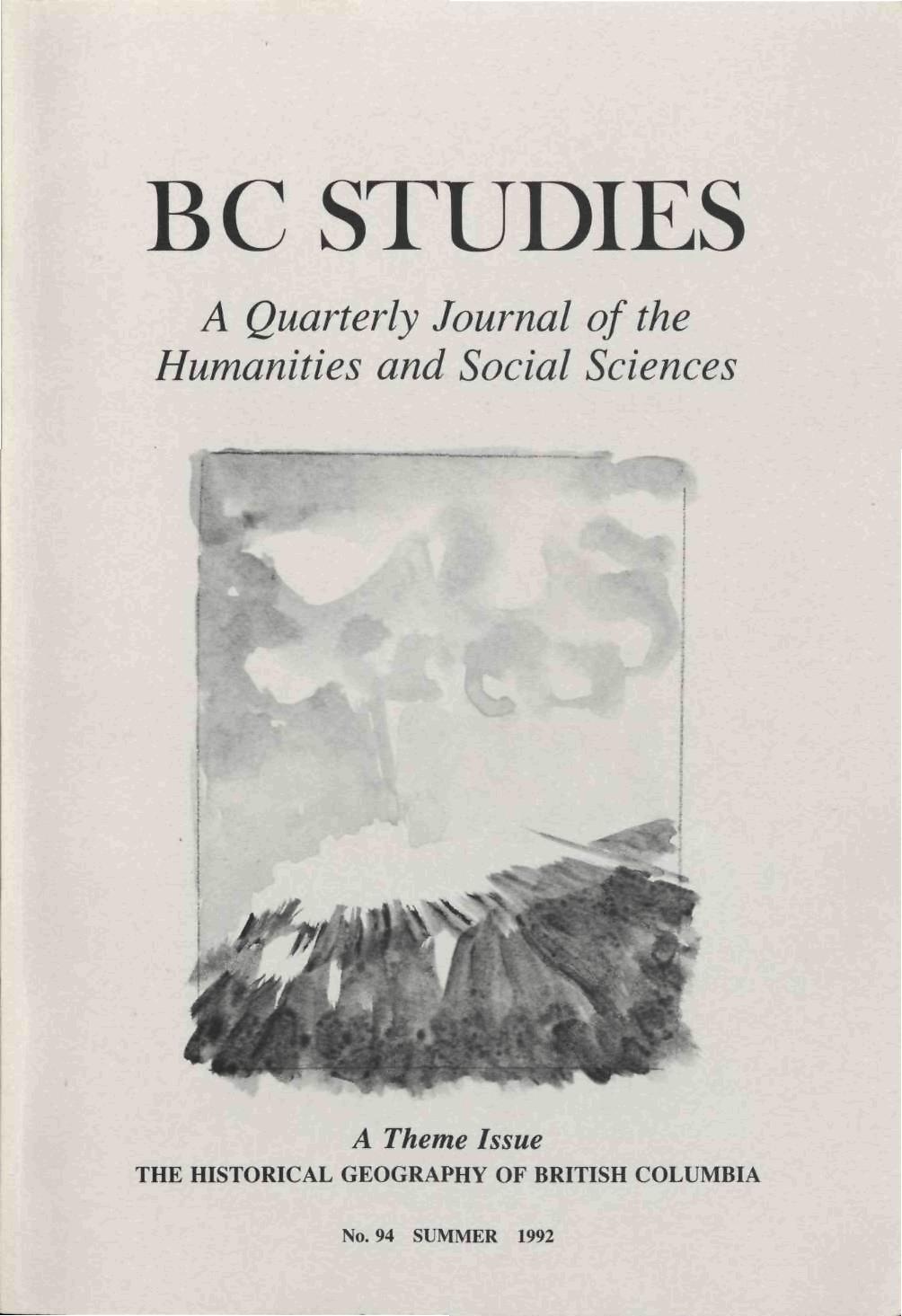 Product Image of: BC Studies no. 94 Summer 1992